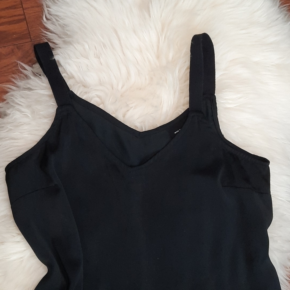 Who What Wear Black Slip Dress - Picture 2 of 4